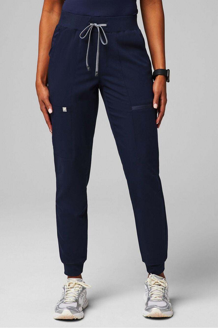 FABLETICS Women's Mid-Rise On-Call Scrub Jogger Size 2X Tall In Navy